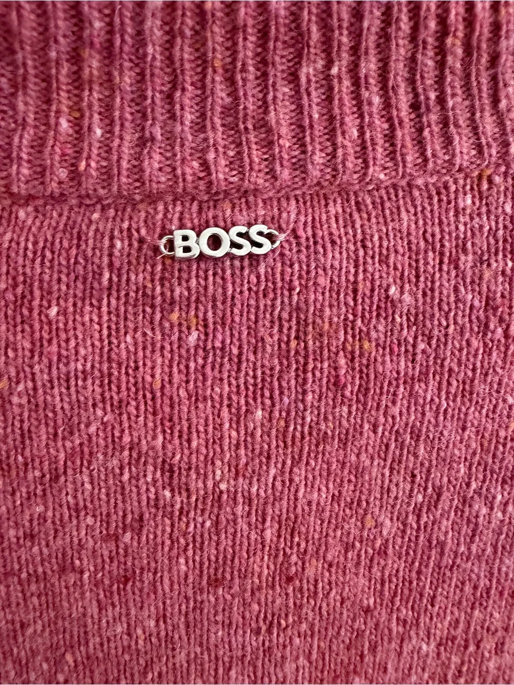 Hugo Boss‎ Womens  Famindi Wool Blend Sweater Pastel Red size large NWT